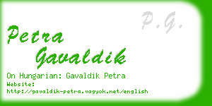 petra gavaldik business card